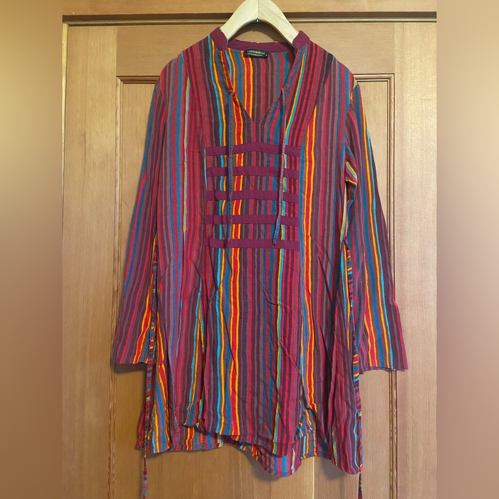 Los Banditos- Red Stripe Tie-Accent Chati
Tunic - Picture 2 of 11
